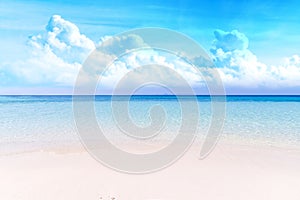 Calm Sea and Blue Sky Background