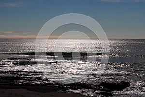 Calm seascape with cliff