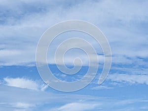 calm in sunny day sky high abstract outdoor clouds blue background in summer gradient light. beautiful bright cloud and fresh wind