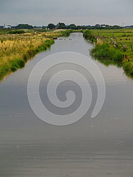 Calm water channel in neutral light