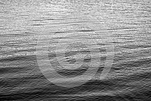 Calm water surface in black and white