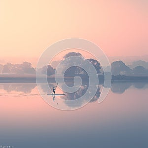 Calm Waters - Kayaking Reflection