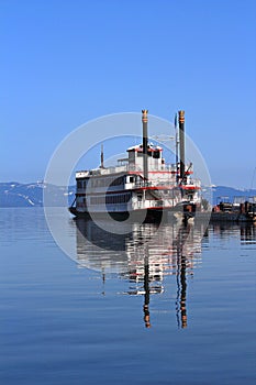 Historic Sternwheeler at Zephyr Cove, Lake Tahoe, Sierra Nevada, USA photo