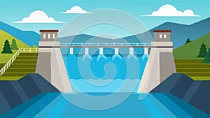 The calm waters on one side of the dam give way to a thundering force as they are released through the generators on the photo