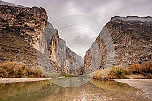 Calm Waters of the Rio Grande River Through Santa Elena Canyon