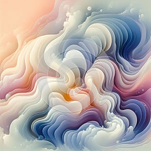 Calming Abstract Illustration Representing Mental Healing and Peace