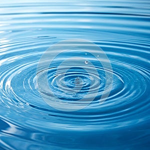Abstract Blue Water Ripple Background photo