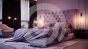 calming interior design purple photo