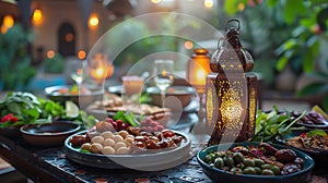 calming scene serene ramadan iftar