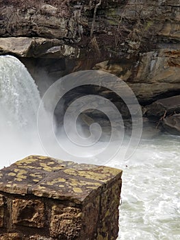 Calming Waterfall Natural Stone View