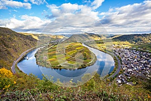 Calmont Moselle loop Landscape in autumn colors Travel Germany