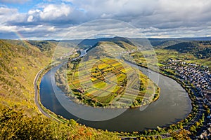 Calmont Moselle loop Landscape in autumn colors Travel Germany photo