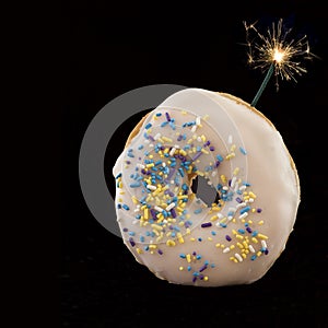 Calorie Bomb: A donut with a lit fuse