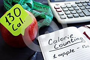 Calorie count. Apple and among calories.