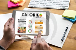 CALORIE counting counter application Medical eating healthy Die