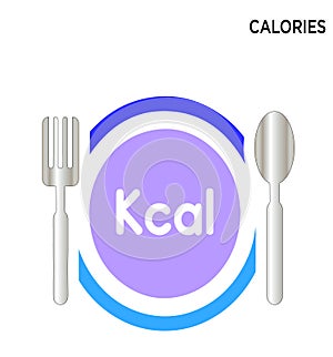 Calories editable icon symbol design