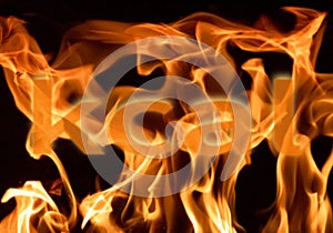 Calories in fire. Abstract picture showing burning kcal