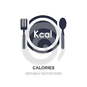 calories icon on white background. Simple element illustration from Food concept photo