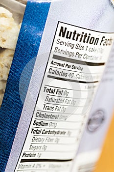 Calories nutrition fact serving total saturated fat food label