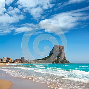 Calpe Alicante Arenal Bol beach with Penon de Ifach