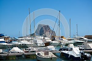 Calpe Alicante marina boats with Penon de Ifach photo