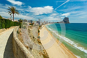 Calpe (Calp), Spain. Arenal-Bol Beach view and Ifac