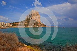 Calpe Spain tourist attraction landmark rock Costa Blanca blue sea