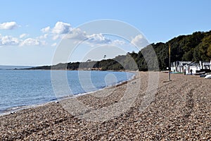 Calshot Beach and River Solent, Southampton, Hampshire, UK