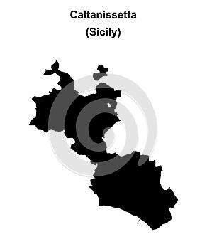 Caltanissetta outline map