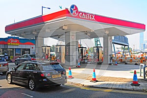 Caltex gas station in hong kong