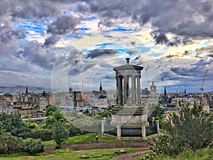 Calton Hill in central Edinburgh, Scotland