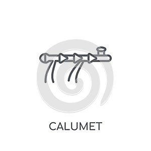 Calumet linear icon. Modern outline Calumet logo concept on whit
