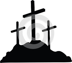 Calvary Crosses jpg image with svg vector cut file for cricut and silhouette