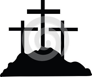 Calvary Crosses jpg image with svg vector cut file for cricut and silhouette