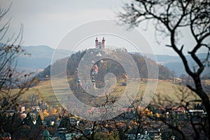 Calvary in historical mining city Banska Stiavnica, Slovakia