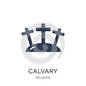 Calvary icon. Trendy flat vector Calvary icon on white background from Religion collection