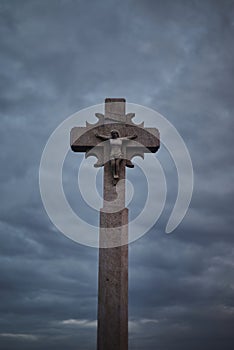 Calvary monumental public Christian cross