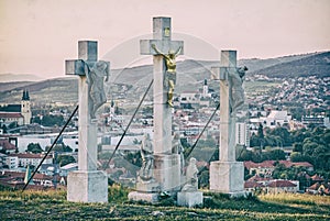 Kalvária v Nitre, Slovensko, náboženské miesto, analógový filter