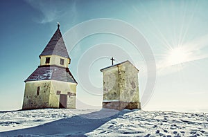 Calvary in Nitra, Slovakia, old filter