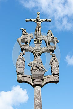 Calvary of Sainte Marie du MÃÂ©nez-Hom at Plomodiern in FinistÃÂ¨re, Brittany France photo