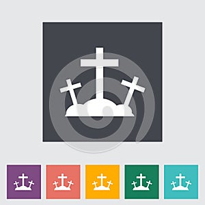 Calvary single flat icon.