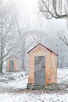 Calvary and winter nature