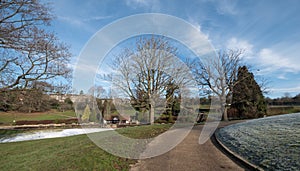 Calverley Grounds, Royal Tunbridge Wells, Kent UK. Photographed on an icy winter`s day.