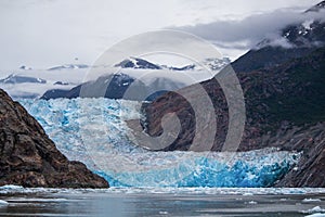 Calving Glacier in Tracy Arm Fjord, Alaska.