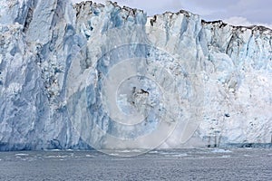 Calving Ice on a Tidal Glacier