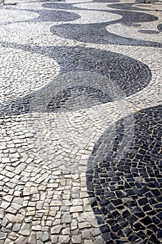 A calÃÂ§ada de Copacabana, ladrilho portugues photo