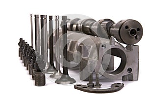 Cam-shaft of the engine in gathering