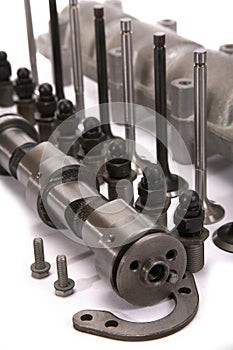 Cam-shaft of the engine in gathering