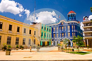 CAMAGUEY, CUBA - SEPTEMBER 4, 2015: Street view of