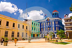 CAMAGUEY, CUBA - SEPTEMBER 4, 2015: Street view of